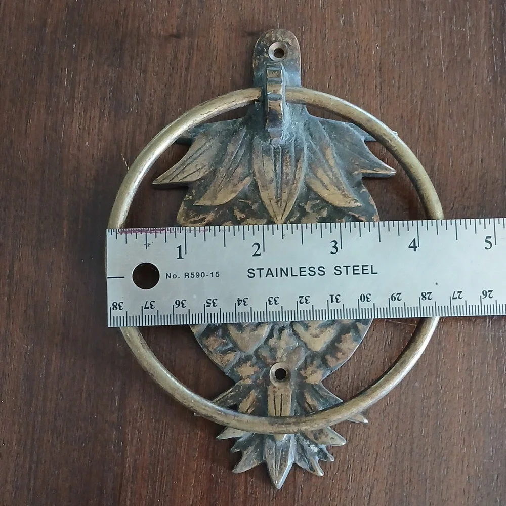 Vintage Brass Pineapple Door Knocker Wall Decor